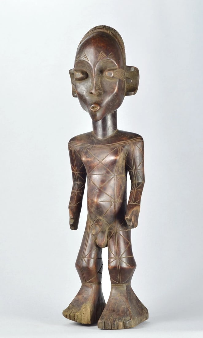Large Mangbetu figure statue sculpture Congo DRC African Tribal Art 1758 (1 of 11)