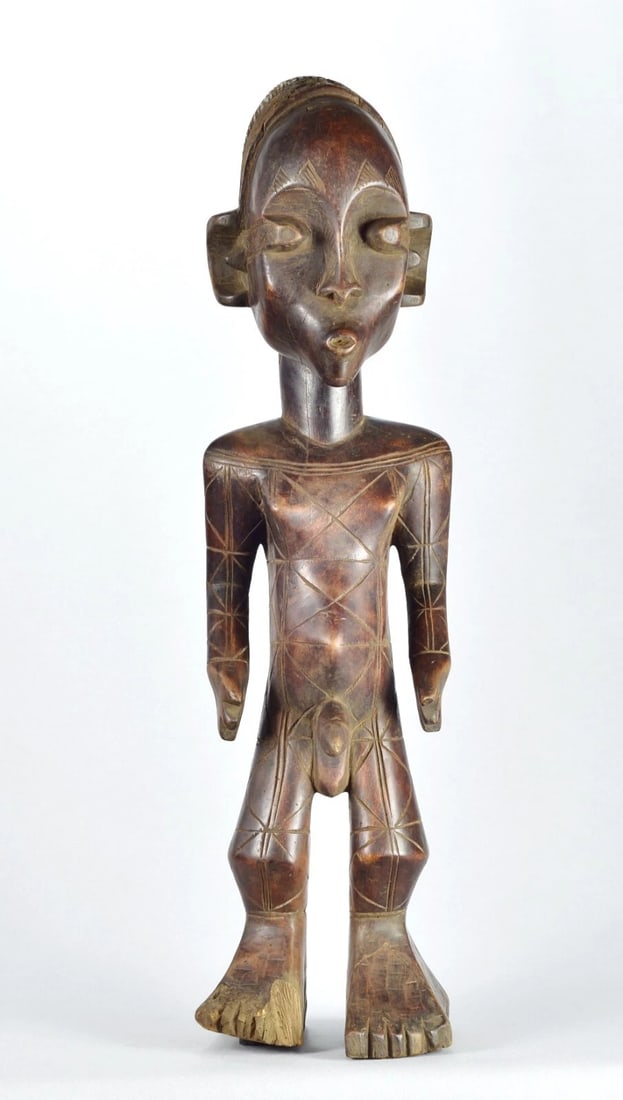 Large Mangbetu figure statue sculpture Congo DRC African Tribal Art 1758 - 2