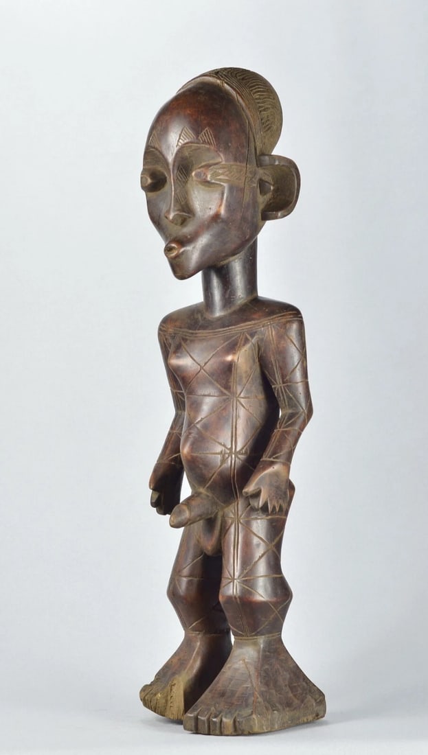 Large Mangbetu figure statue sculpture Congo DRC African Tribal Art 1758 - 4
