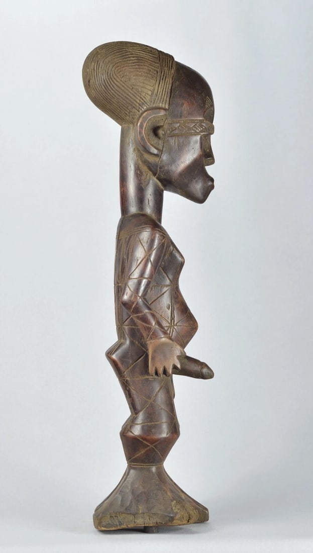 Large Mangbetu figure statue sculpture Congo DRC African Tribal Art 1758 - 8