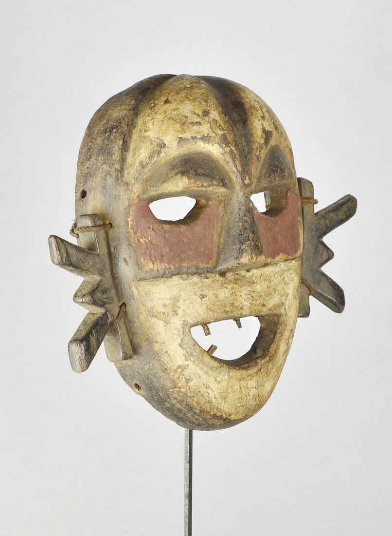 BOA Pongdudu Warrior Mask Congo Drc African Tribal Art 1690 - 2