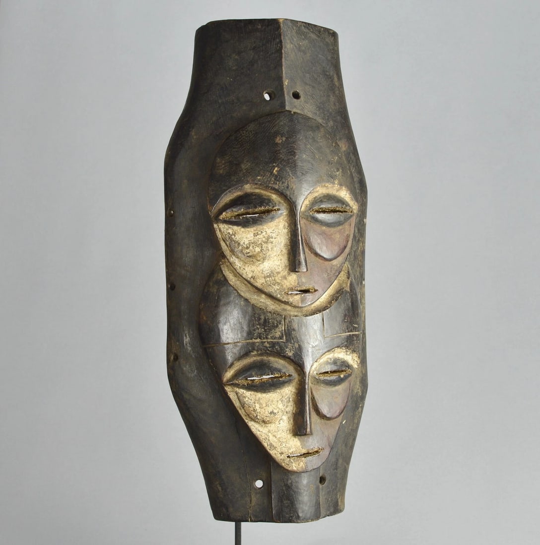 Superb KOMO - KUMU wood pannel Mask Congo Drc African Tribal Art Gallery 1673 (1 of 11)