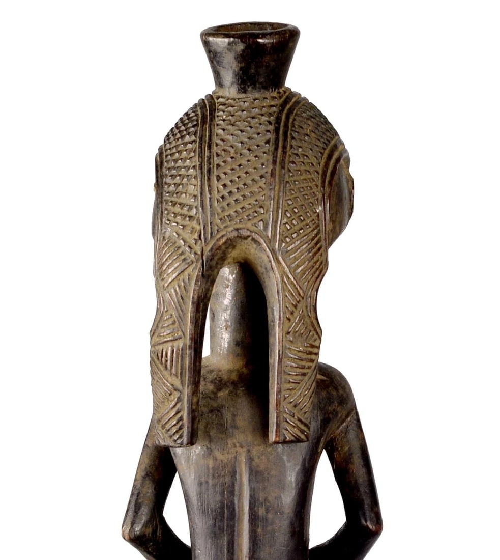 Rare beautiful LUBA male figure statue sculpture Congo African Tribal Art 1561 - 5