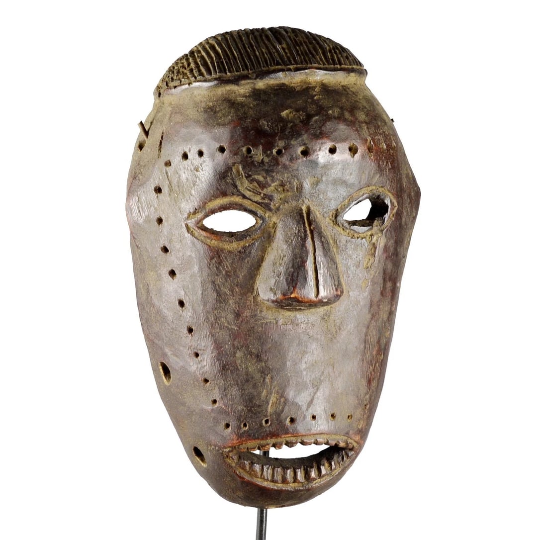 Powerful ZANDE AZANDE Ubangi large Mask Congo DRC African Tribal Art 1365 - 3