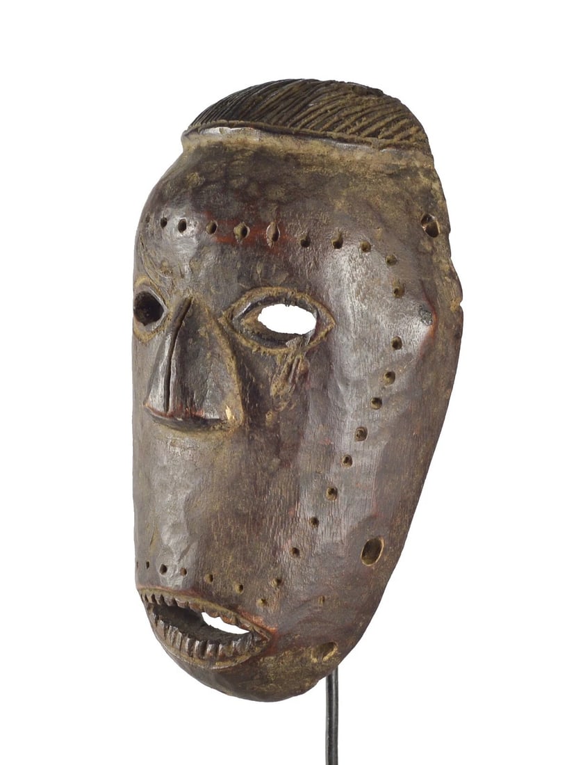 Powerful ZANDE AZANDE Ubangi large Mask Congo DRC African Tribal Art 1365 - 5