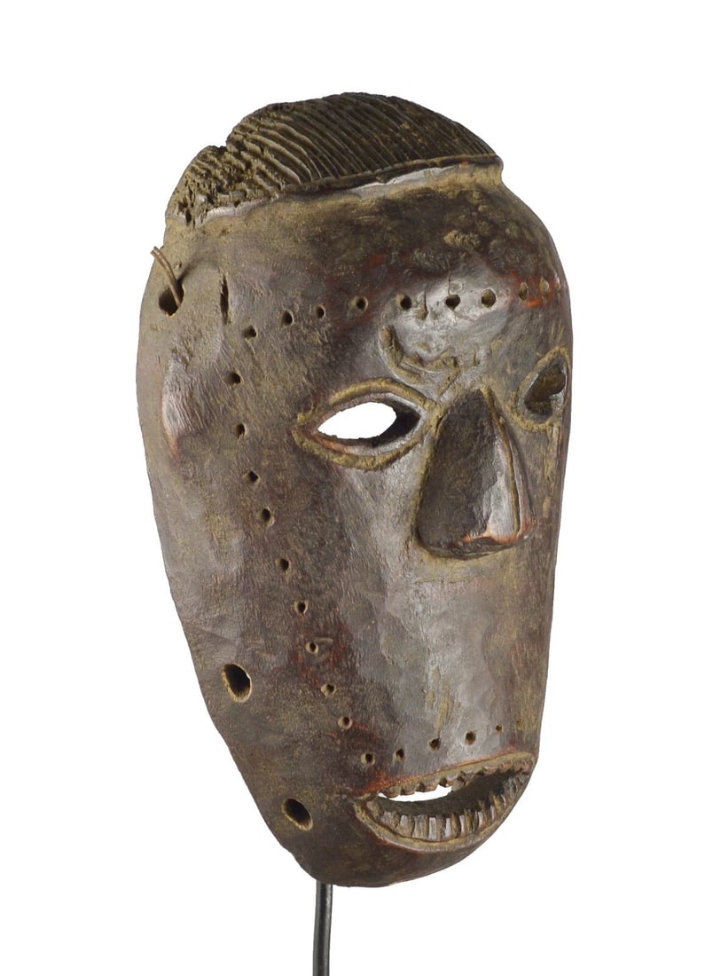 Powerful ZANDE AZANDE Ubangi large Mask Congo DRC African Tribal Art 1365 - 6