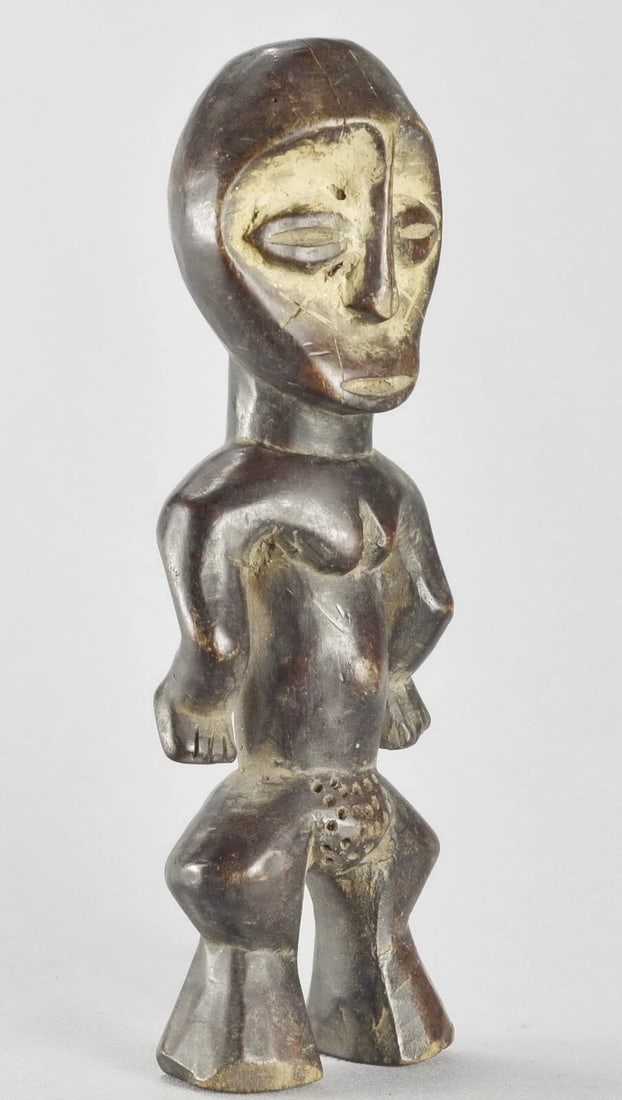 Cute LEGA Figure Iginga statue Bwami Cult Congo Drc African Tribal Art 1509 - 10