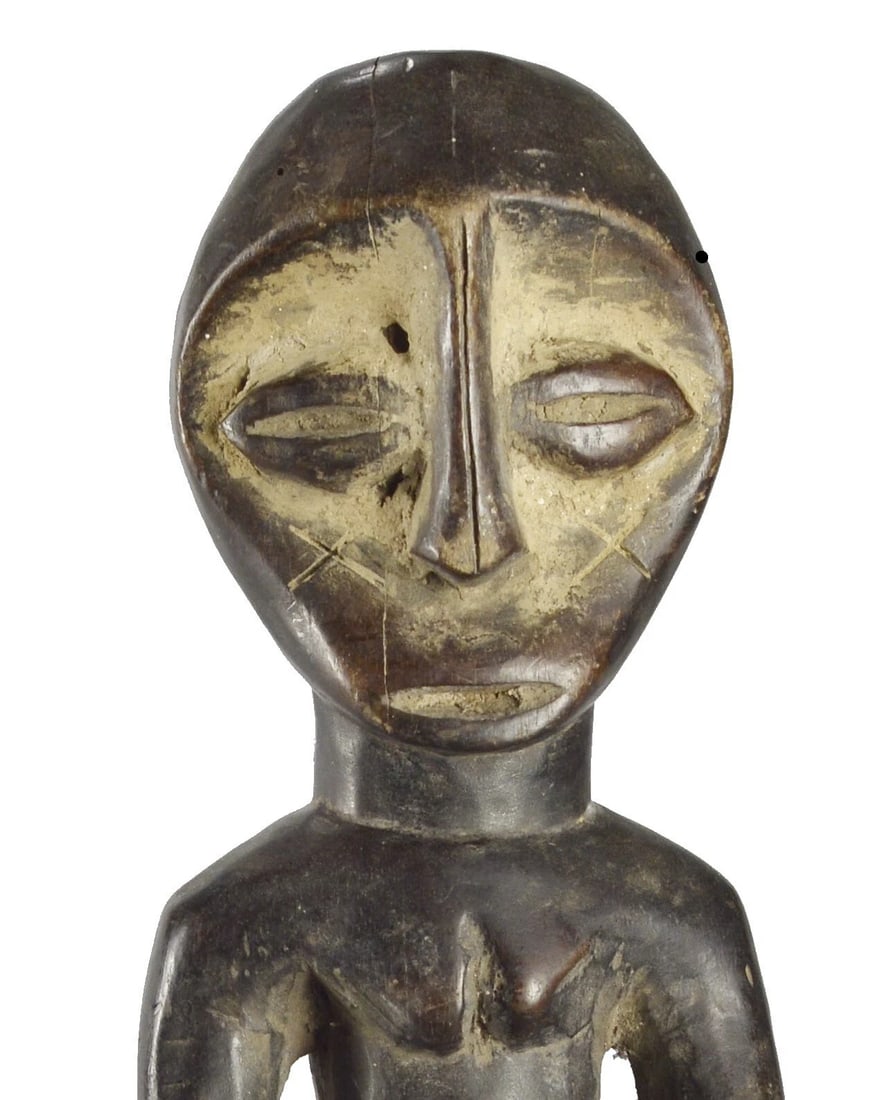 Cute LEGA Figure Iginga statue Bwami Cult Congo Drc African Tribal Art 1509 - 7