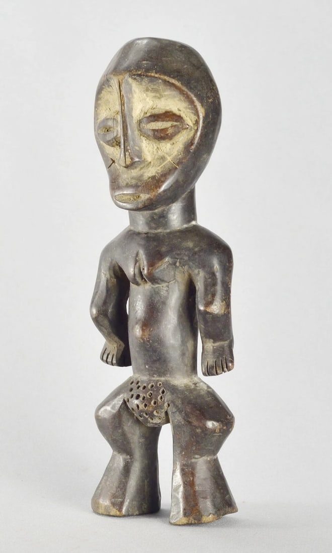 Cute LEGA Figure Iginga statue Bwami Cult Congo Drc African Tribal Art 1509 - 9