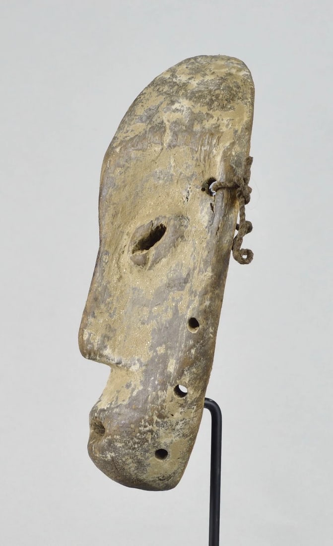 LEGA Wood idimu Mask Bwami Cult Congo Zaire DRC African Tribal Art 1601 - 2