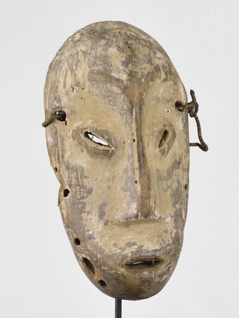 LEGA Wood idimu Mask Bwami Cult Congo Zaire DRC African Tribal Art 1601 - 4