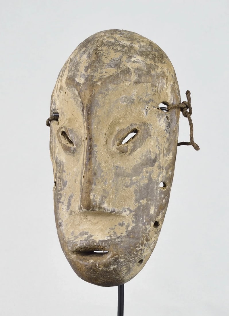 LEGA Wood idimu Mask Bwami Cult Congo Zaire DRC African Tribal Art 1601 - 7
