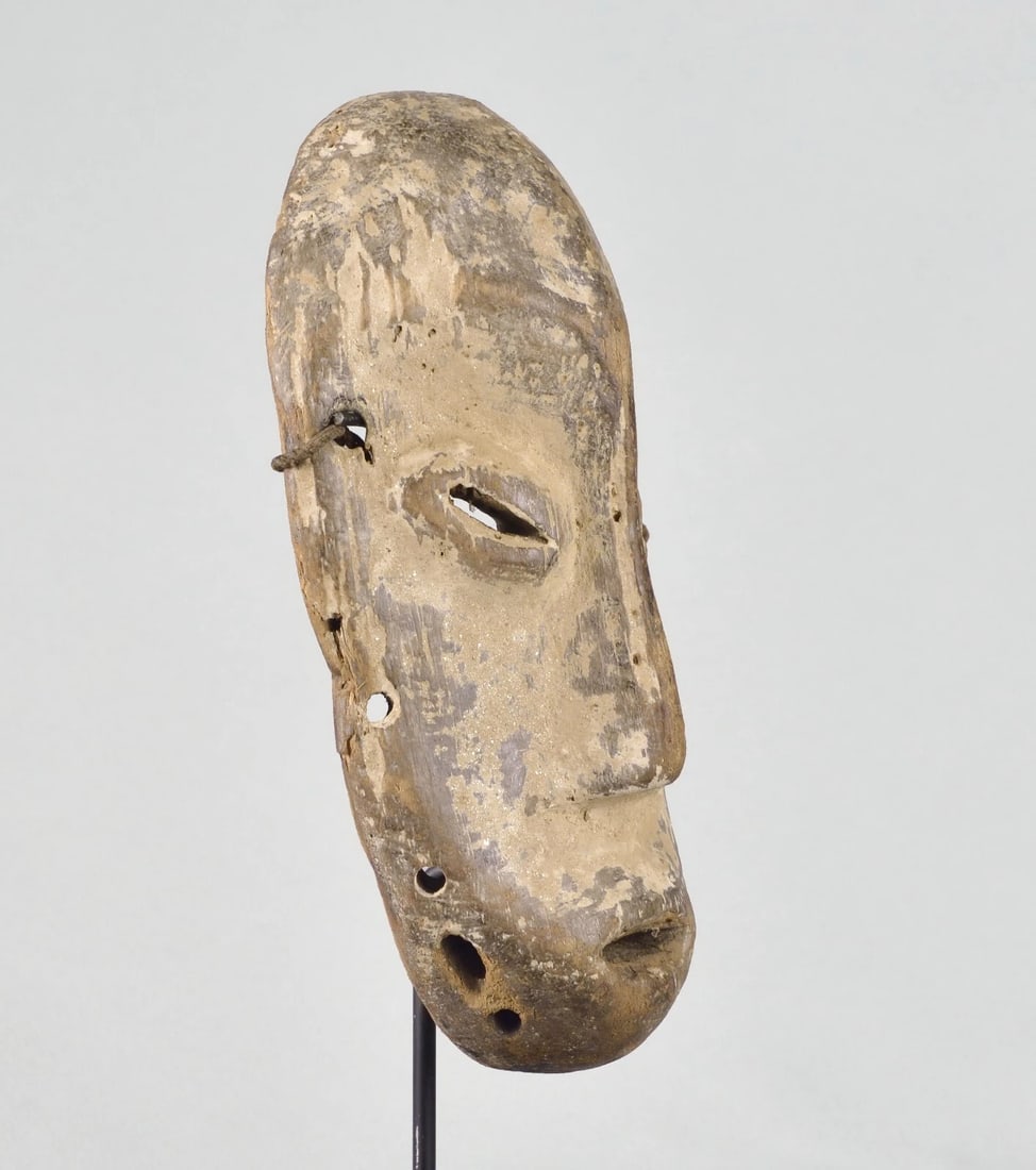 LEGA Wood idimu Mask Bwami Cult Congo Zaire DRC African Tribal Art 1601 - 9