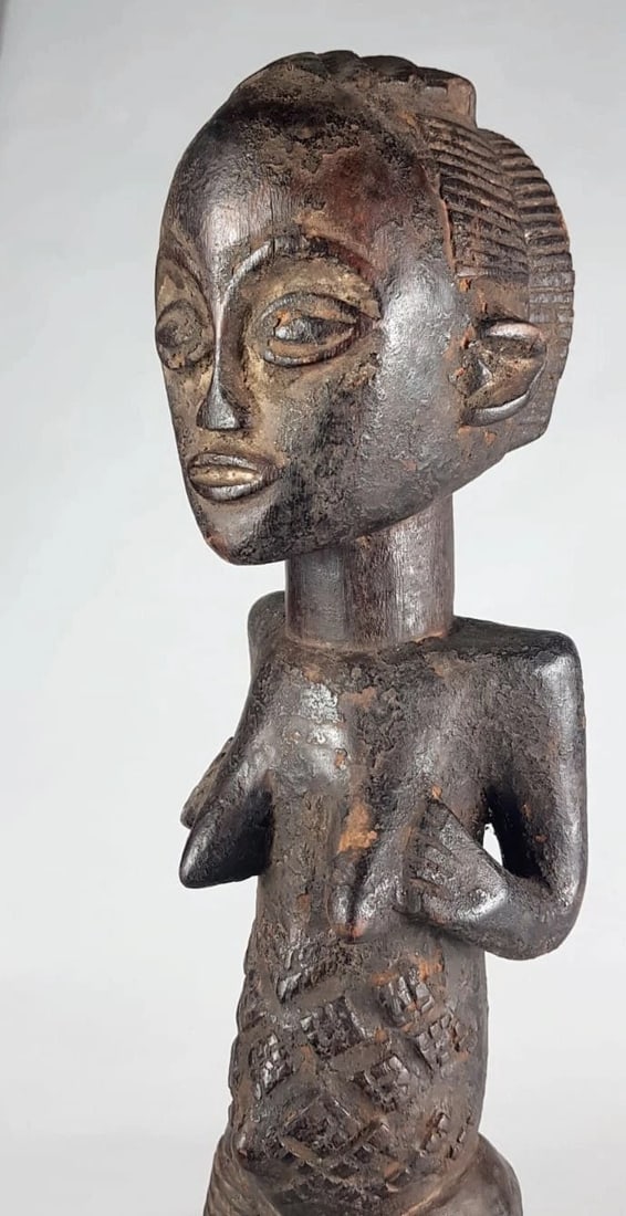 LUBA Beautiful female figure statue sculpture Congo African Tribal 1617 - 10