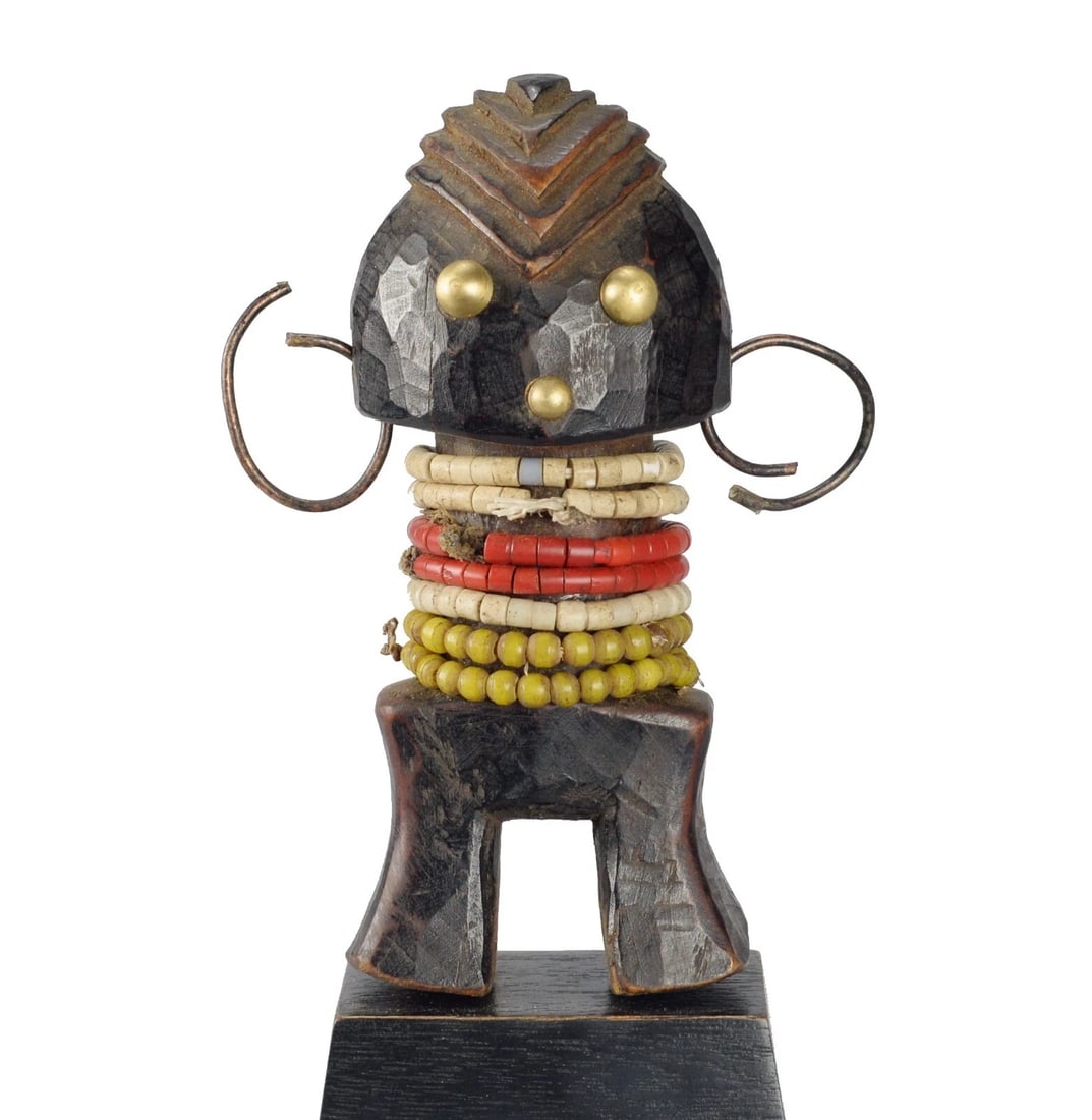 Cute ZANDE AZANDE Rare Ubangi Mani Yanda figure Congo African Tribal Art 1472 (1 of 9)