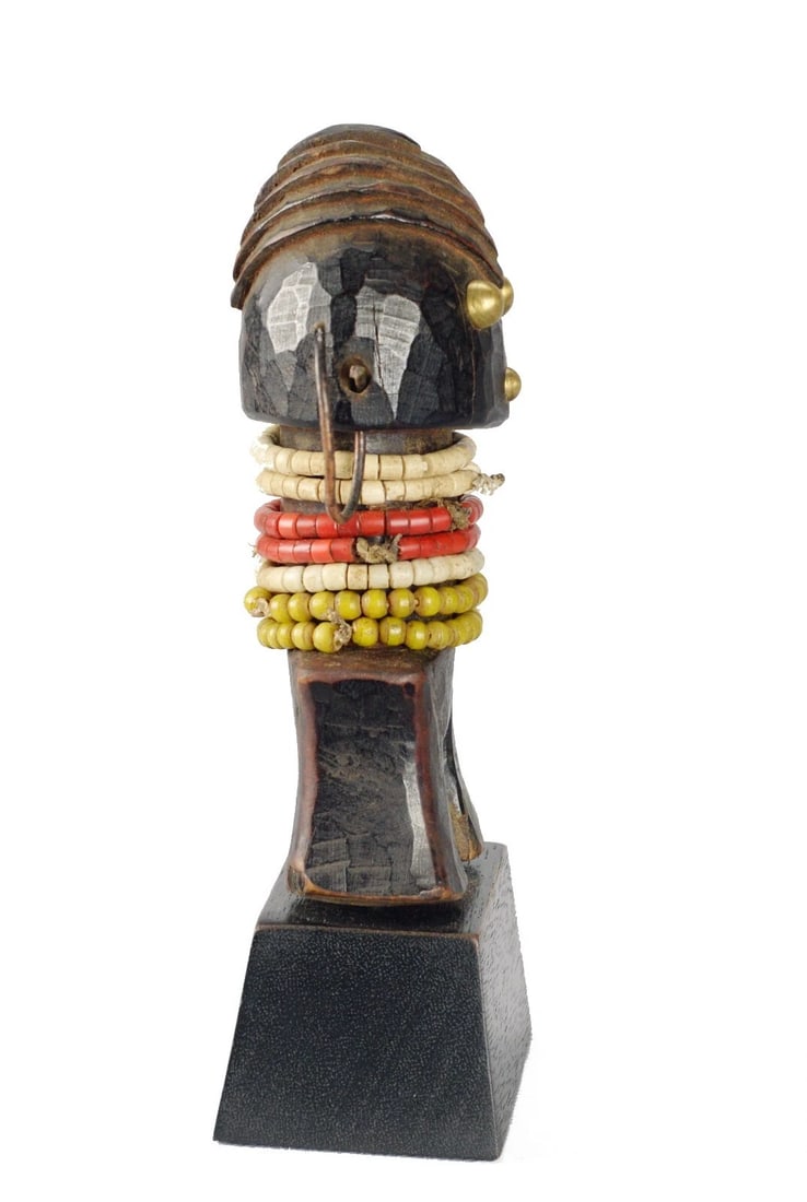 Cute ZANDE AZANDE Rare Ubangi Mani Yanda figure Congo African Tribal Art 1472 - 4