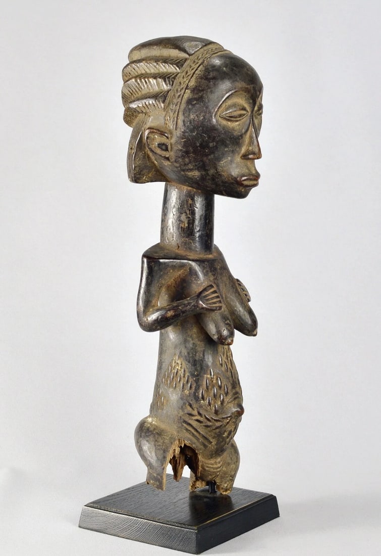 Superb LUBA Large 18" female figure statue sculpture Congo African Tribal 1619 - 10
