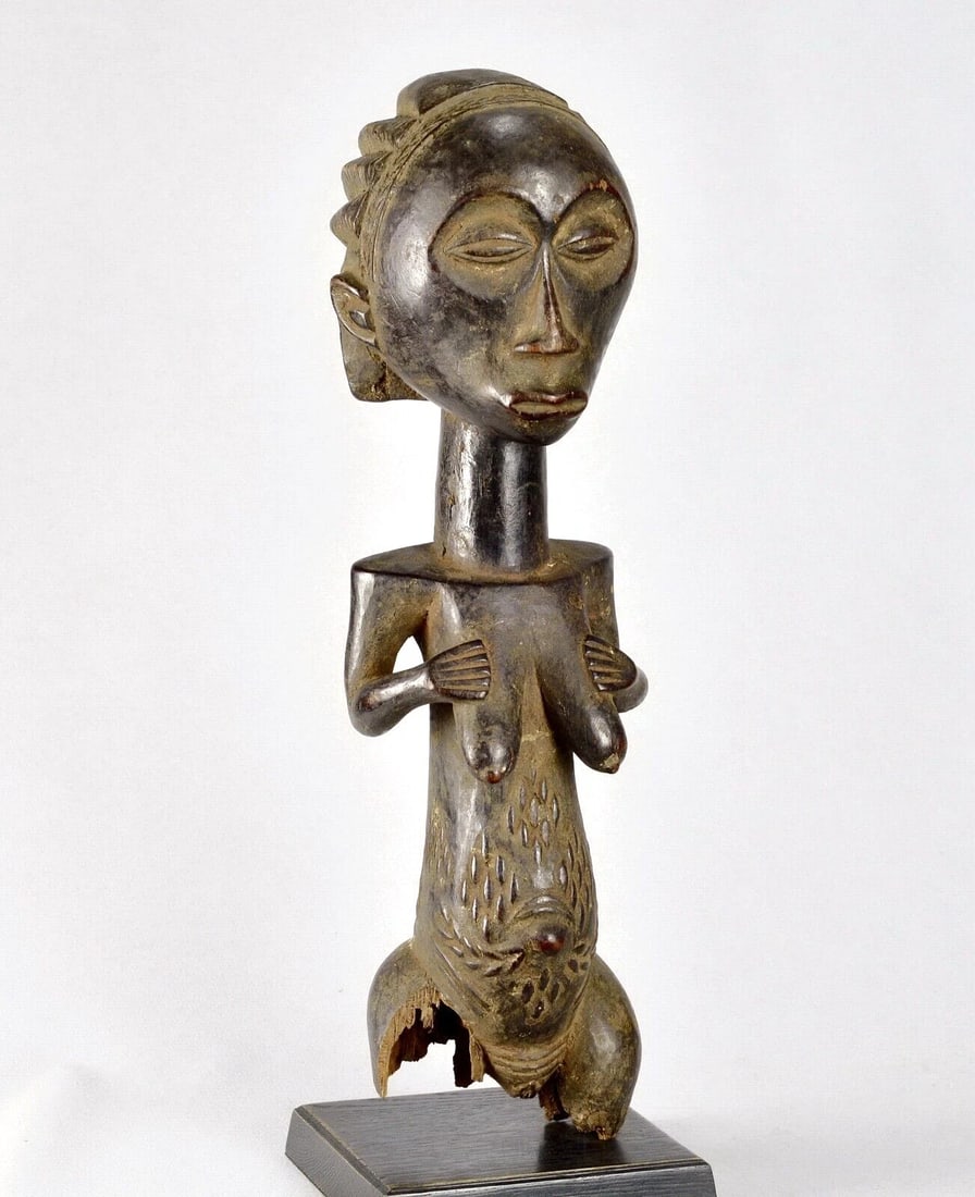 Superb LUBA Large 18" female figure statue sculpture Congo African Tribal 1619 (1 of 11)
