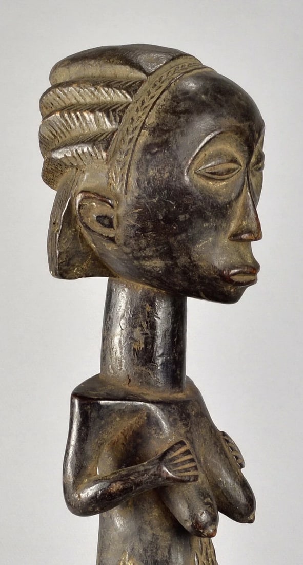 Superb LUBA Large 18" female figure statue sculpture Congo African Tribal 1619 - 7