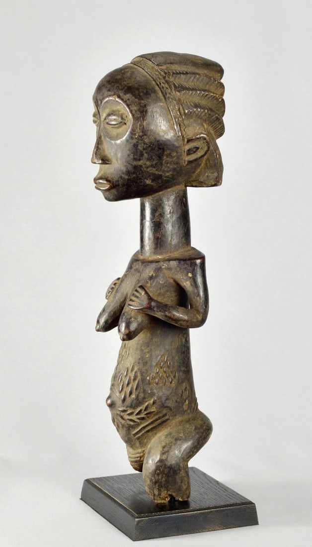 Superb LUBA Large 18" female figure statue sculpture Congo African Tribal 1619 - 9