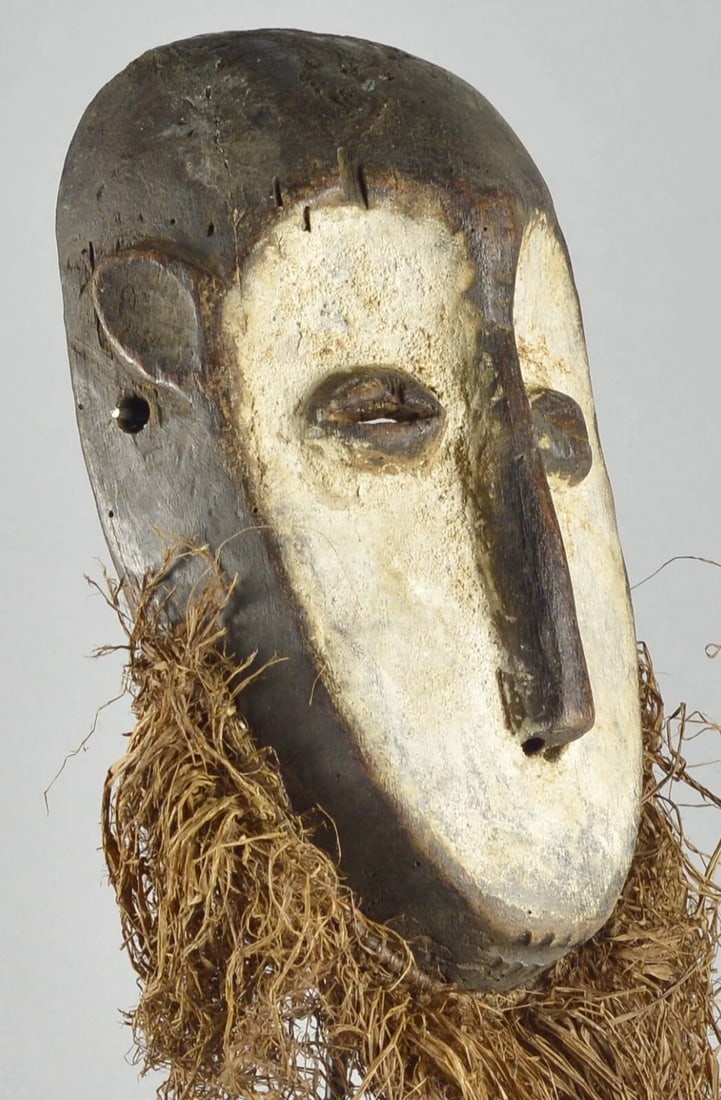 Large LEGA Wood idimu Mask Bwami Cult Congo Zaire DRC African Tribal Art 1552 - 10