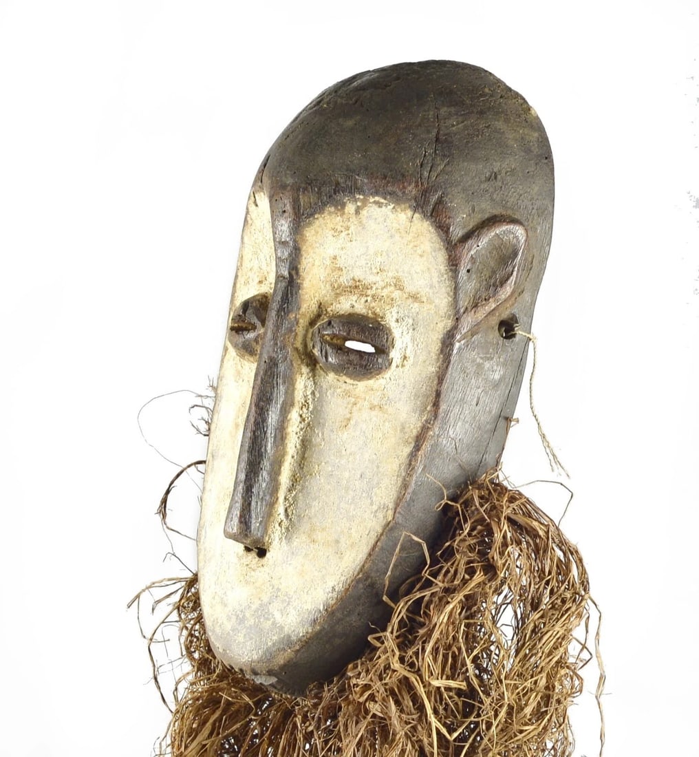 Large LEGA Wood idimu Mask Bwami Cult Congo Zaire DRC African Tribal Art 1552 - 4