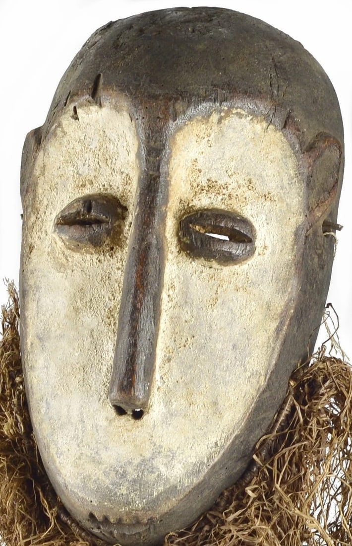 Large LEGA Wood idimu Mask Bwami Cult Congo Zaire DRC African Tribal Art 1552 - 5