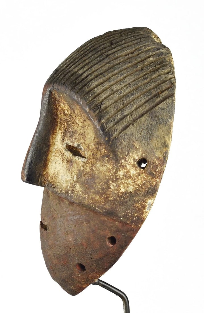 Rare MBOLE BAMBOLE Mask Congo Rdc Zaire Kongo African Tribal Art 1292 - 7