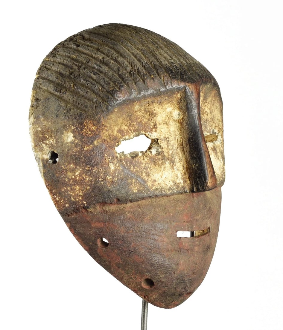 Rare MBOLE BAMBOLE Mask Congo Rdc Zaire Kongo African Tribal Art 1292 - 9