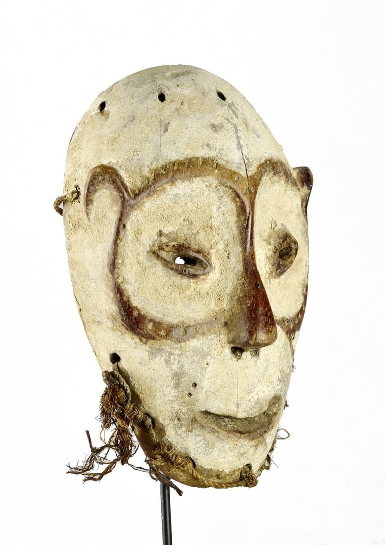 Superb LEGA Wood idimu Mask Bwami Cult Congo Zaire DRC African Tribal Art 1519 (1 of 11)