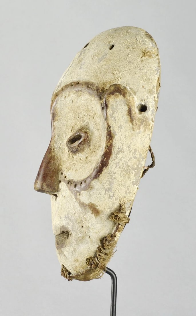 Superb LEGA Wood idimu Mask Bwami Cult Congo Zaire DRC African Tribal Art 1519 - 7