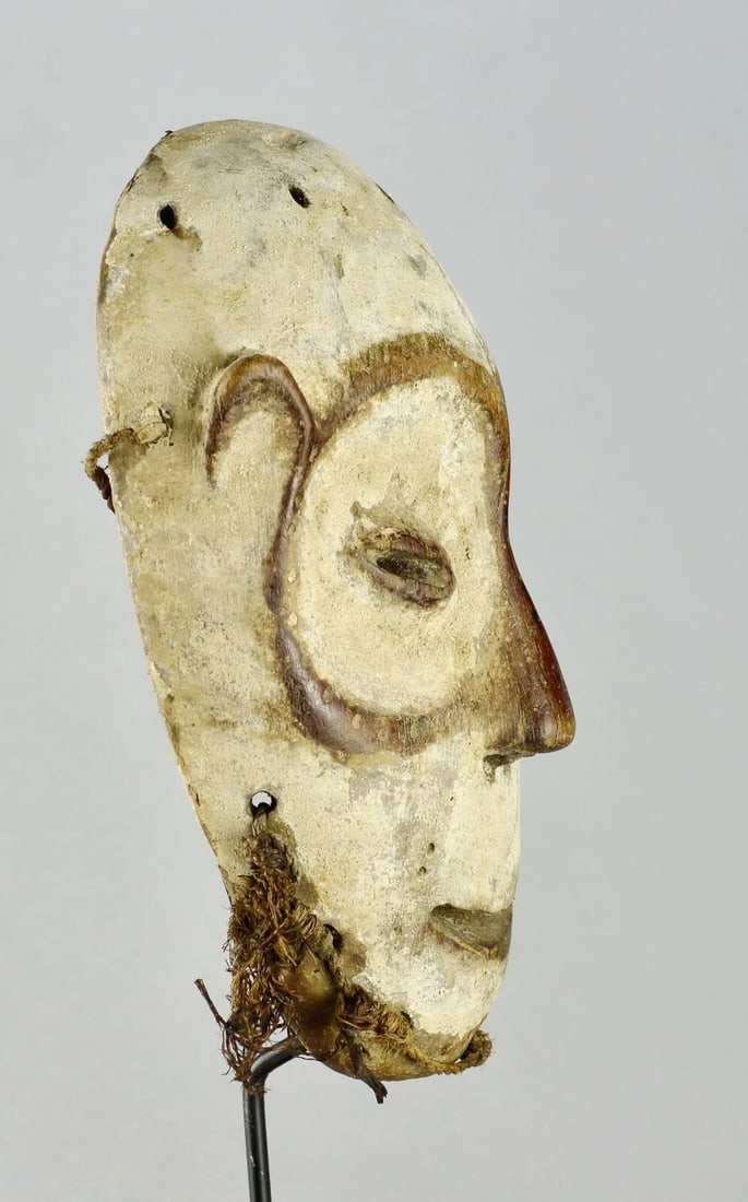 Superb LEGA Wood idimu Mask Bwami Cult Congo Zaire DRC African Tribal Art 1519 - 8