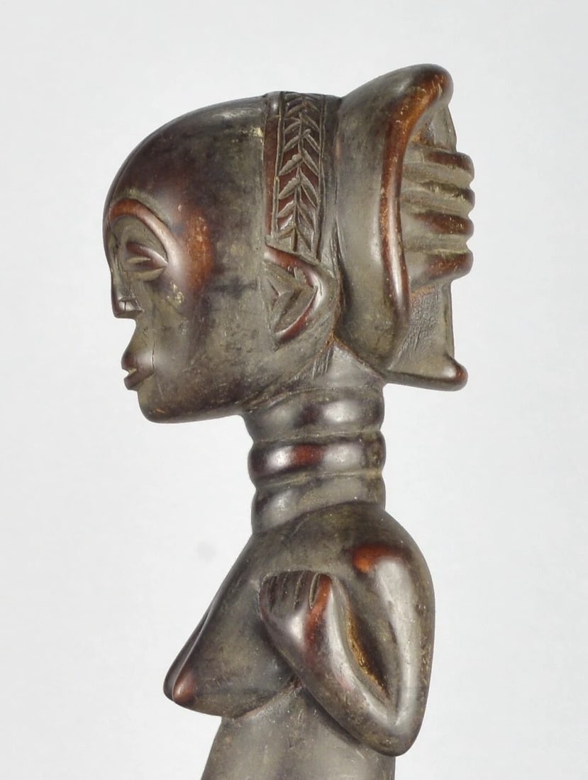 Cute LUBA Female Figure Statue Congo Lukuga DRC African Tribal Art 1324 - 5