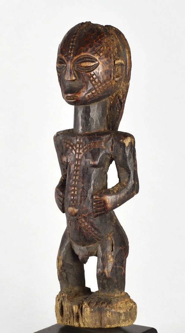 Nice TABWA ancestor figure statue Congo Drc African sculpture Tribal Art 1354 - 3