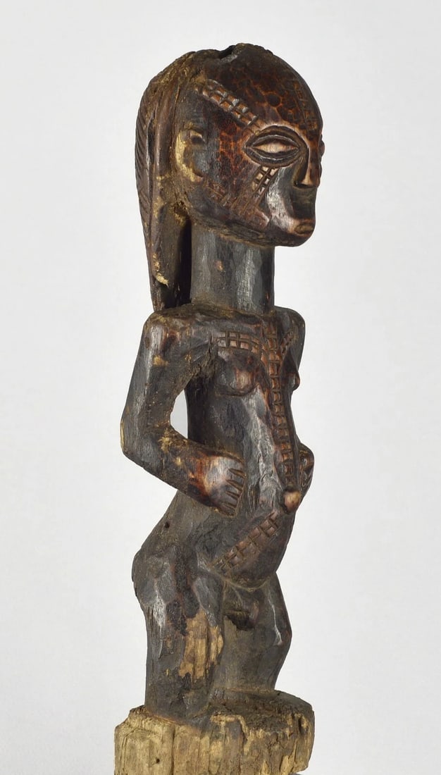 Nice TABWA ancestor figure statue Congo Drc African sculpture Tribal Art 1354 - 6