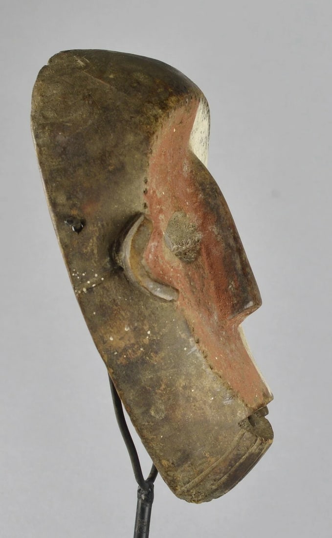 Congo Drc NIce Anthropomorphic NGBAKA wooden Face Mask African Tribal Art 1641 - 10