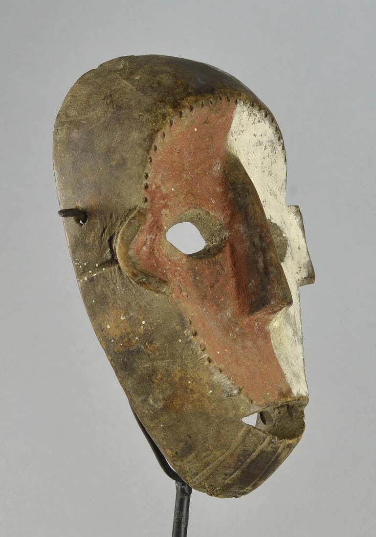 Congo Drc NIce Anthropomorphic NGBAKA wooden Face Mask African Tribal Art 1641 - 11