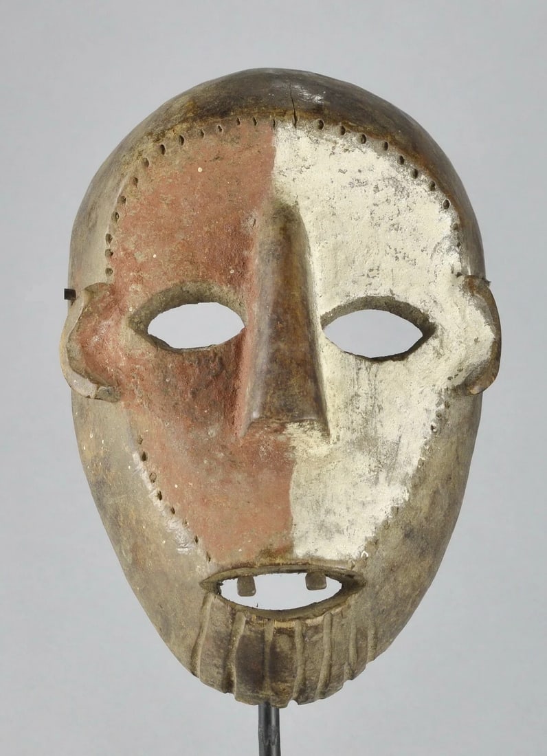 Congo Drc NIce Anthropomorphic NGBAKA wooden Face Mask African Tribal Art 1641 - 2