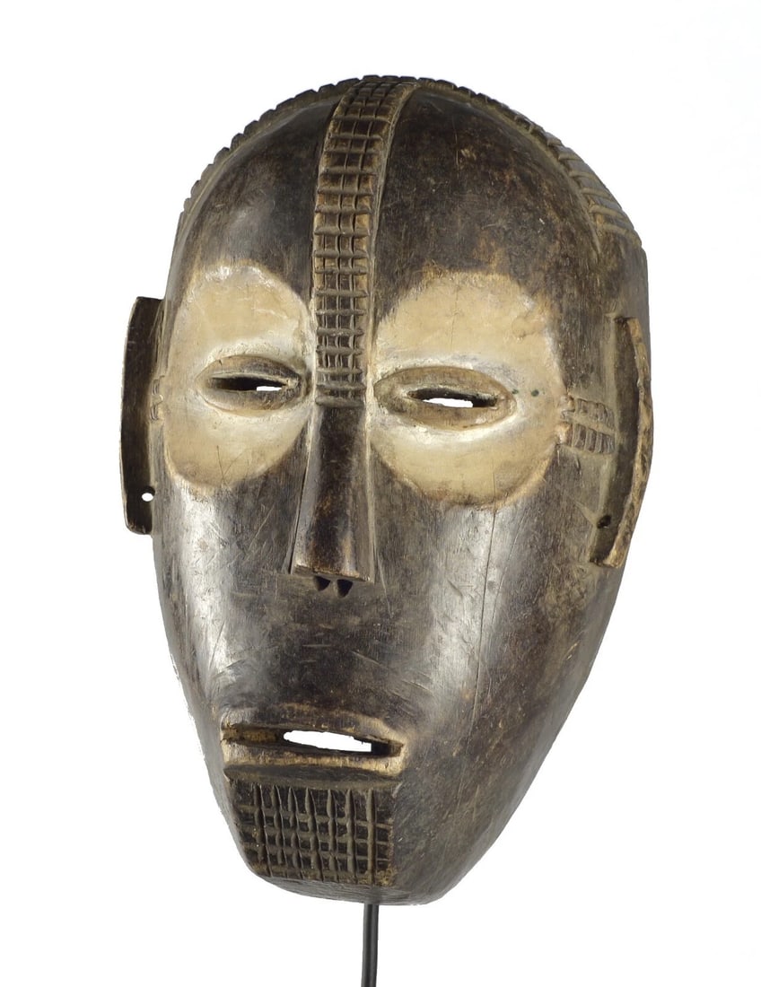 Congo Drc Large Anthropomorphic NGBAKA wooden Face Mask African Tribal Art 1526 - 5