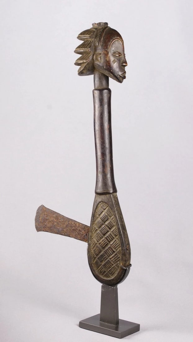 Superb LUBA Shankadi Axe figure statue Congo African Tribal Art 1405 - 10