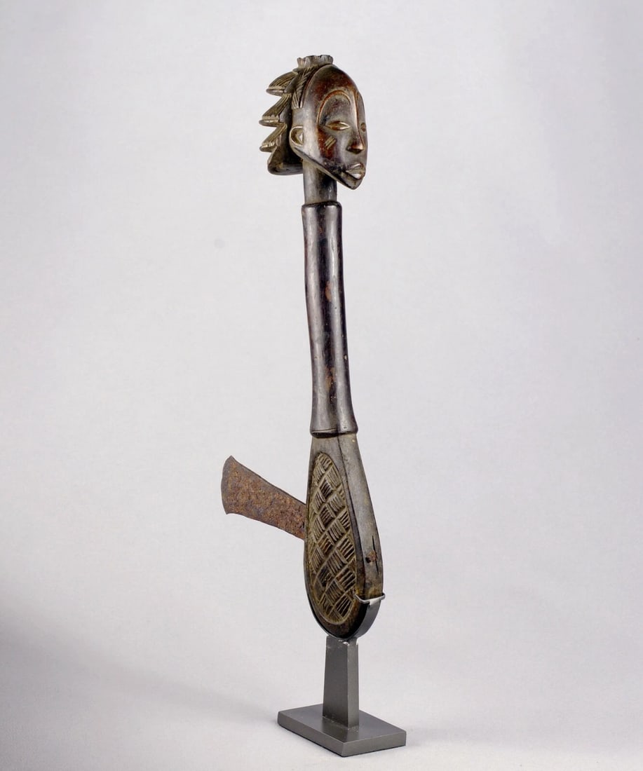 Superb LUBA Shankadi Axe figure statue Congo African Tribal Art 1405 - 11