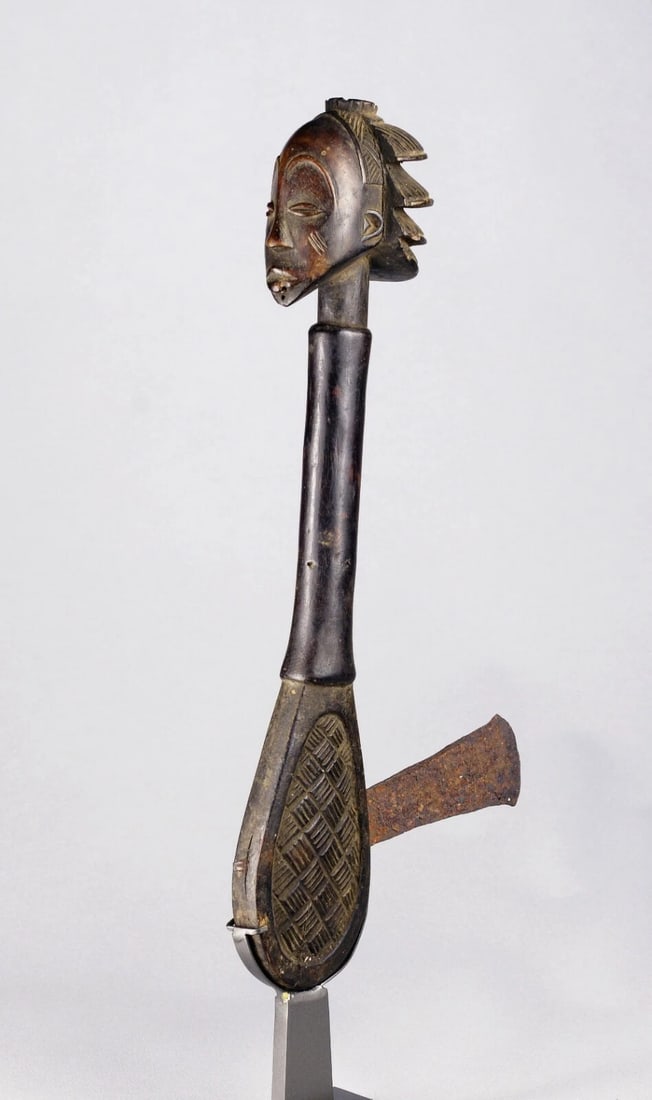 Superb LUBA Shankadi Axe figure statue Congo African Tribal Art 1405 - 2