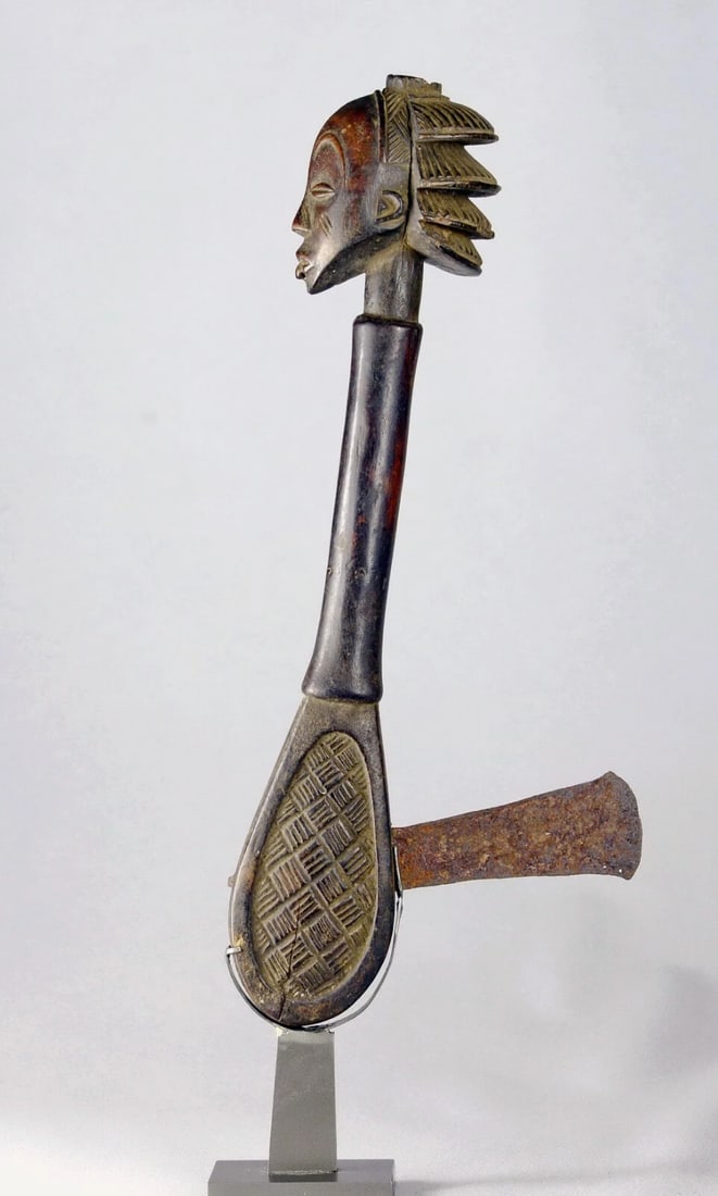 Superb LUBA Shankadi Axe figure statue Congo African Tribal Art 1405 - 5