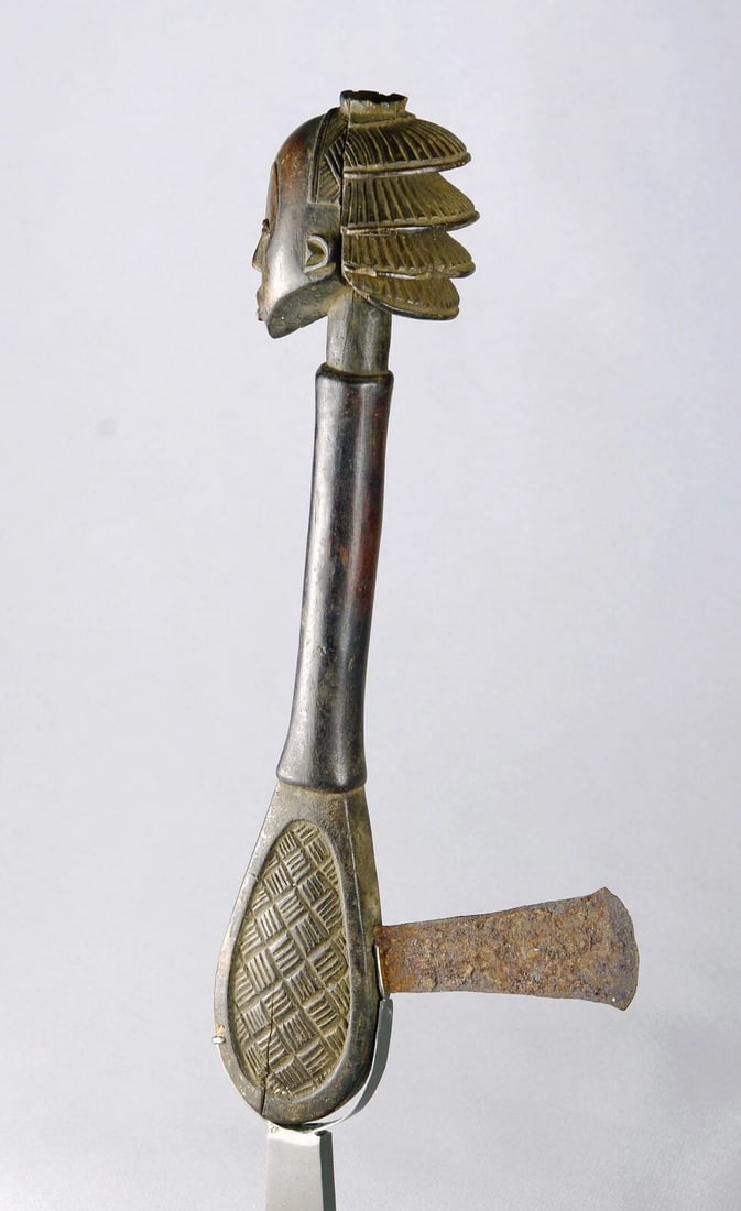 Superb LUBA Shankadi Axe figure statue Congo African Tribal Art 1405 - 6