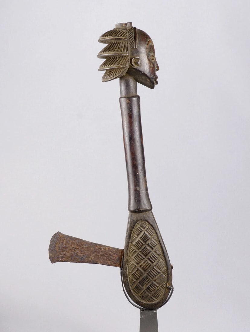 Superb LUBA Shankadi Axe figure statue Congo African Tribal Art 1405 - 9