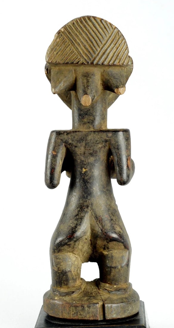 Fine LUBA Classical Cult Figure Statue Congo DRC African Tribal Art 1276 - 11