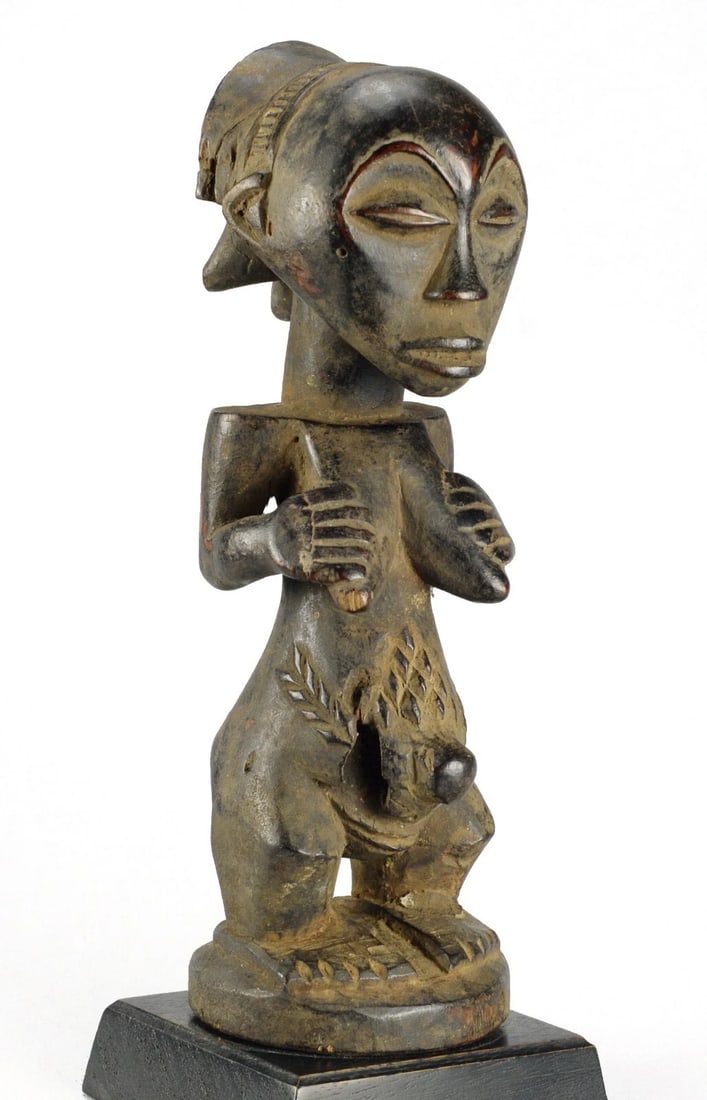 Fine LUBA Classical Cult Figure Statue Congo DRC African Tribal Art 1276 (1 of 11)