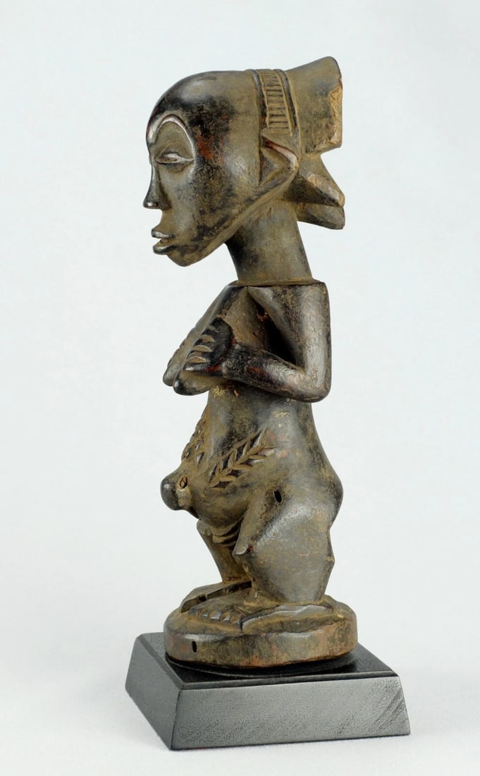 Fine LUBA Classical Cult Figure Statue Congo DRC African Tribal Art 1276 - 6