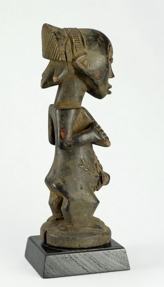 Fine LUBA Classical Cult Figure Statue Congo DRC African Tribal Art 1276 - 9