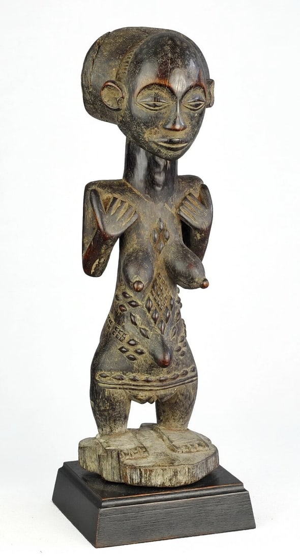 Fine LUBA Classical Cult Figure Statue Congo DRC African Tribal Art 1043 (1 of 11)